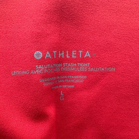 Athleta Salutation Stash Tights in Red - Picture 6 of 8
